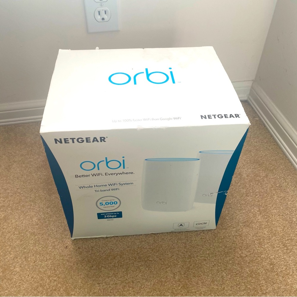 NetGear Orbi Tri-Band Mesh WiFi System 2-pack